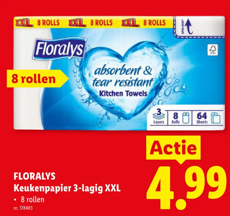 Promotie: Keukenpapier 3-lagig XXL