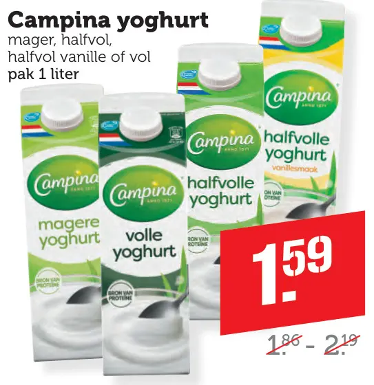 Aanbieding: Campina yoghurt