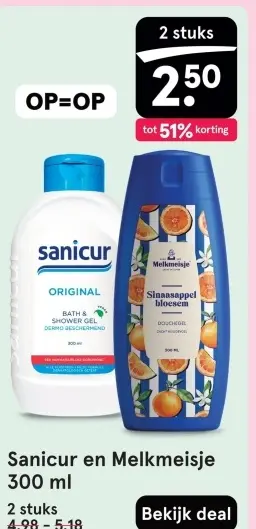 Aanbieding: Sanicur en Melkmeisje