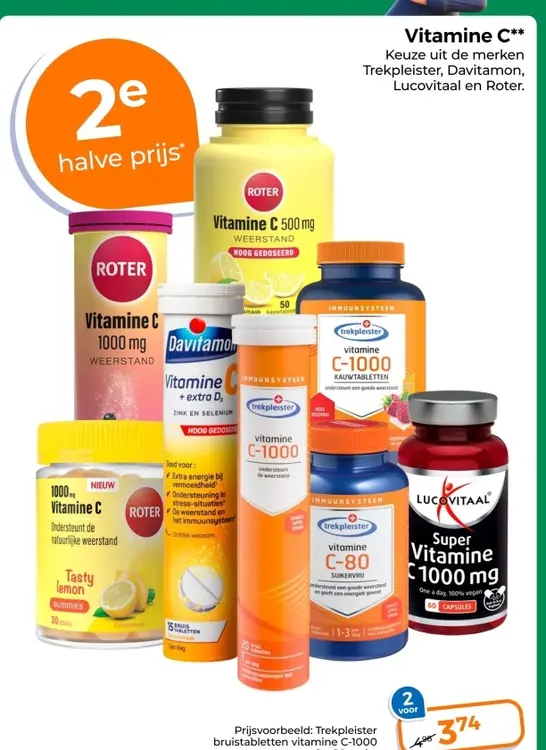 Aanbieding: Trekpleister bruistabletten vitamine C-1000