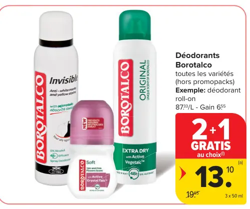 Offre: Déodorants