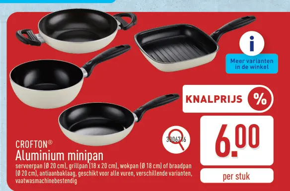 Promotie: Aluminium minipan