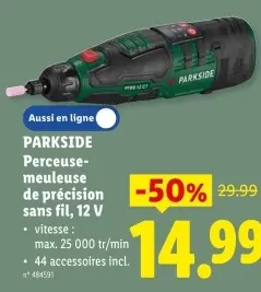Offre: Perceuse-meuleuse de précision sans fil, 12 V