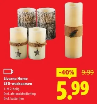 Aanbieding: LED-waskaarsen