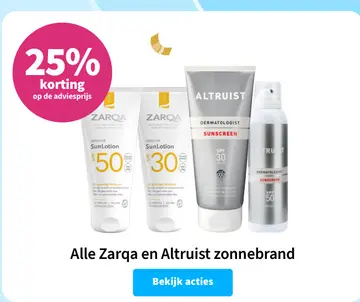 Aanbieding: Zarqa en Altruist zonnebrand
