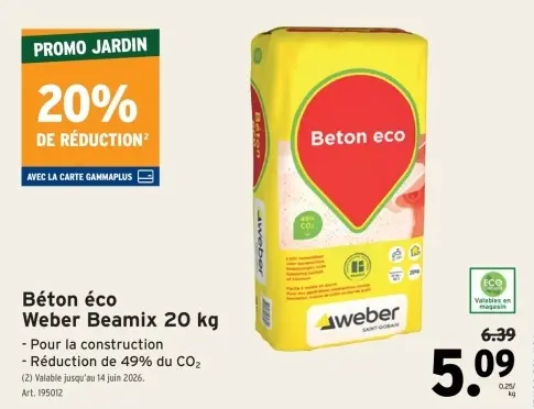 Offre: Béton éco Weber Beamix