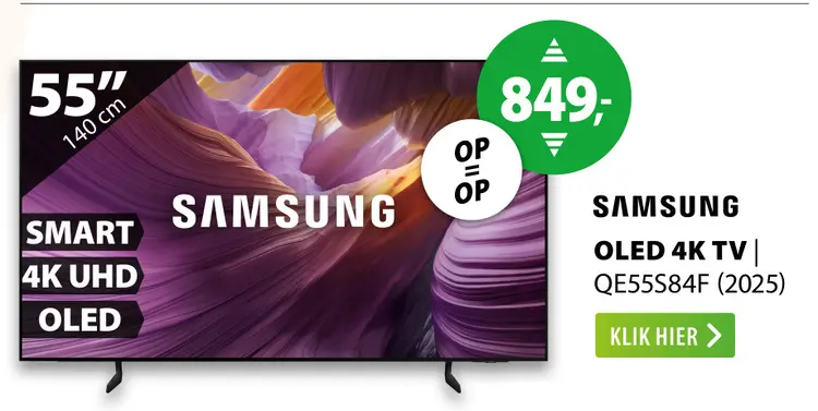 Aanbieding: Oled 4k tv | qe55s84f (2025)