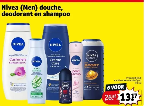 Promotie: Nivea (Men) douche, deodorant en shampoo