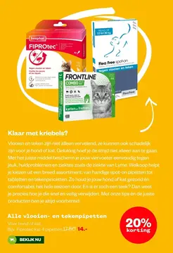Aanbieding: Alle vlooien- en tekenpipetten