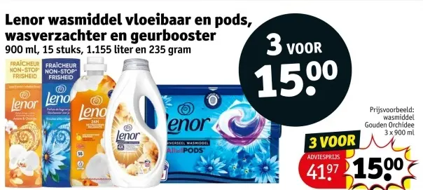 Aanbieding: Wasmiddel, wasverzachter en geurbooster