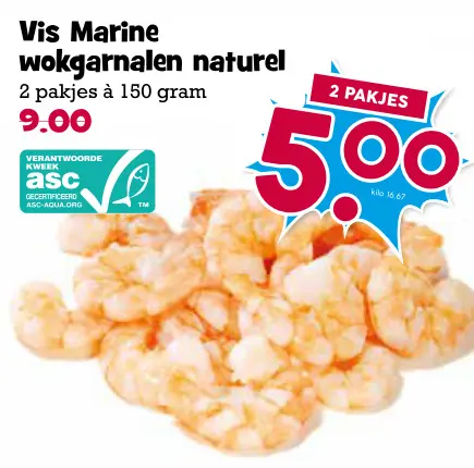 Aanbieding: Vis Marine wokgarnalen naturel