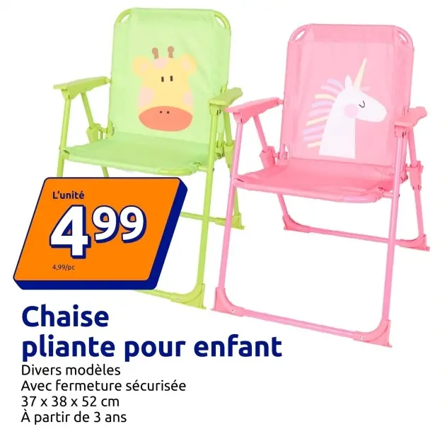 Offre: Chaise pliante pour enfant