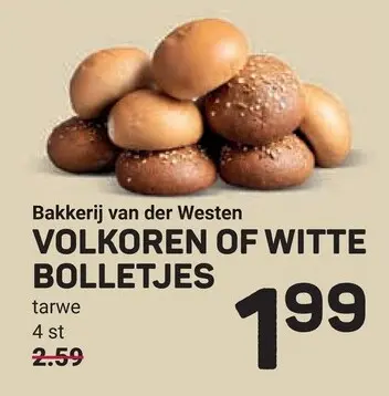 Aanbieding: Volkoren of witte bolletjes