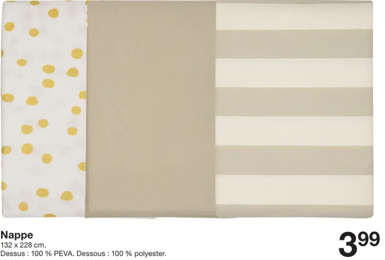 Offre: Nappe