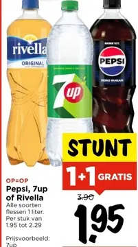 Aanbieding: Pepsi, 7up of Rivella