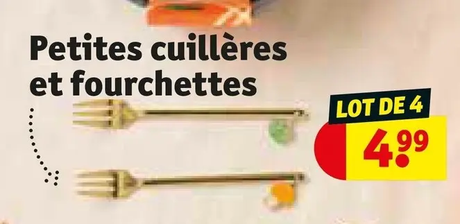 Offre: Petites cuillères et fourchettes