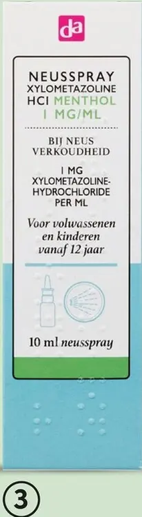 Aanbieding: Neusspray menthol xylometazoline