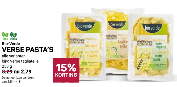 Aanbieding: Verse pasta's
