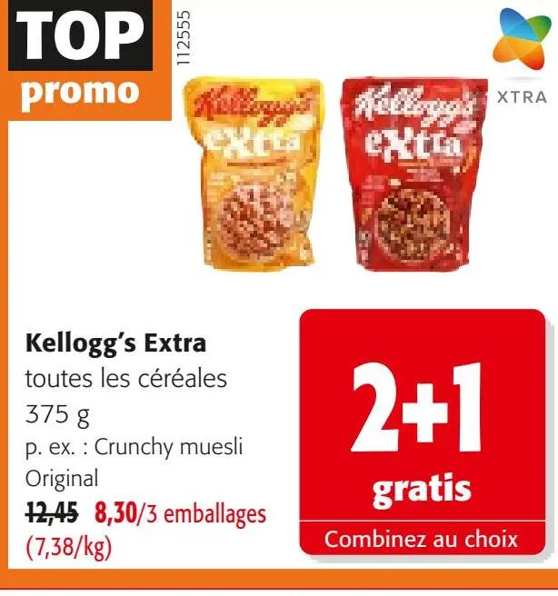 Offre: Kellogg's Extra toutes les céréales