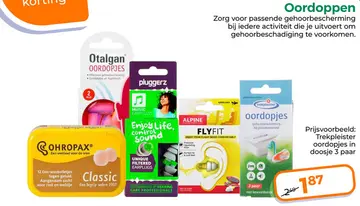Aanbieding: Trekpleister oordopjes
