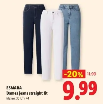 Aanbieding: Dames jeans straight fit