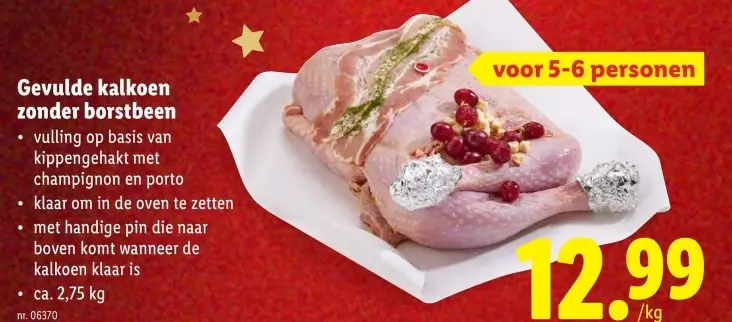 Promotie: Gevulde kalkoen zonder borstbeen