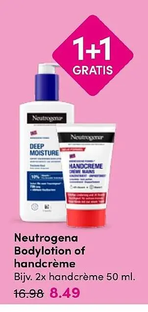 Aanbieding: Neutrogena Bodylotion of handcrème