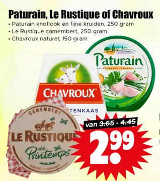 Aanbieding: Paturain, Le Rustique of Chavroux