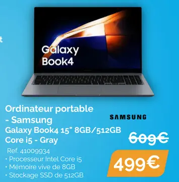 Offre: Ordinateur portable - Samsung Galaxy Book4 15