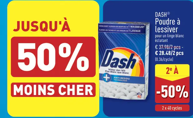 Offre: Poudre à lessiver