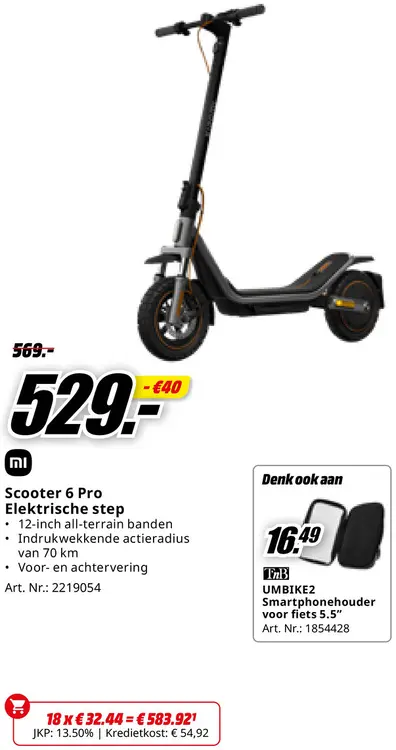 Promotie: Scooter 6 Pro Elektrische step
