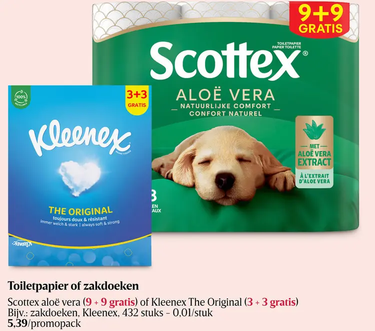 Promotie: Toiletpapier of zakdoeken