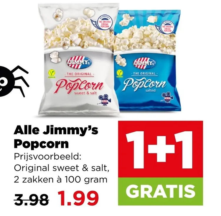 Aanbieding: Alle Jimmy's Popcorn