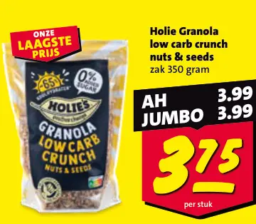 Aanbieding: Granola low carb crunch nuts & seeds