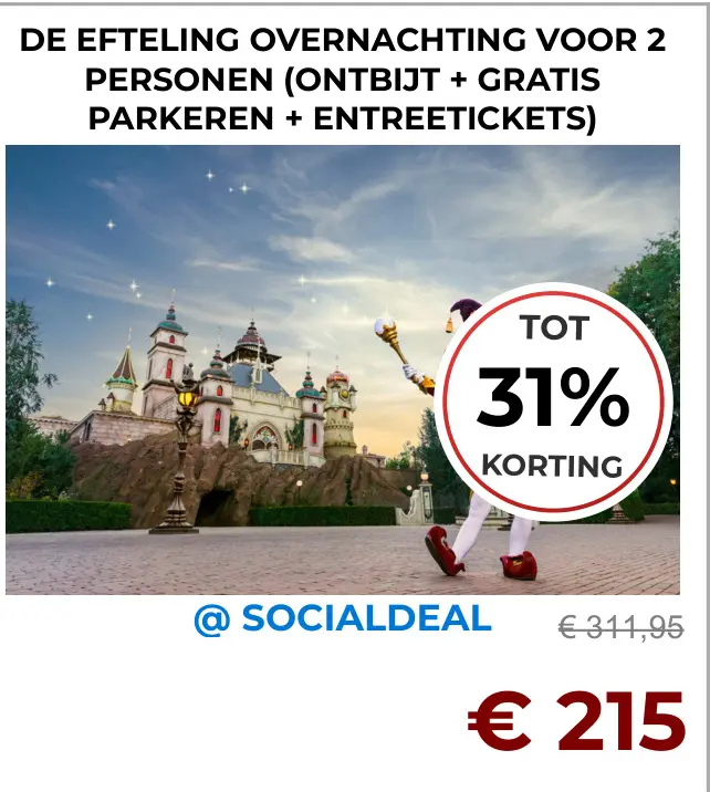 Aanbieding: De EFTELING overnachting voor 2 personen
