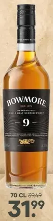 Aanbieding: Bowmore 9 Yrs Malt