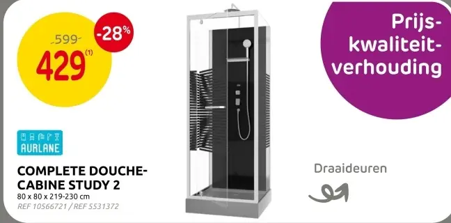 Promotie: Complete douche-cabine study 2