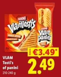 Aanbieding: Vlam Tosti's of panini