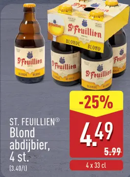 Aanbieding: ST. FEUILLIEN Blond abdijbier