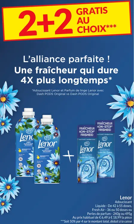 Offre: Adoucissant Liquide, Fresh Air ou Perles de parfum