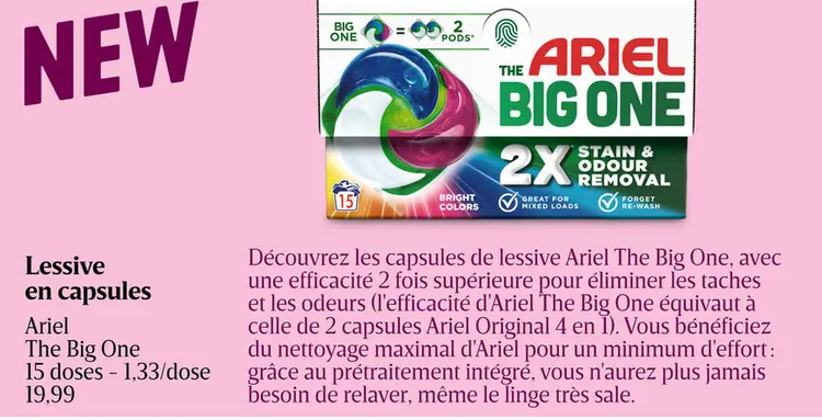 Offre: Lessive en capsules The Big One