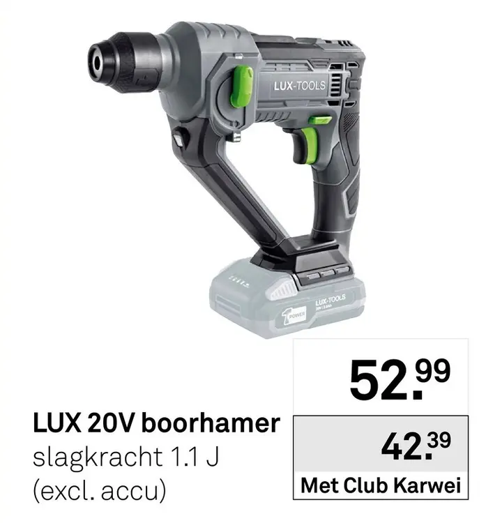Aanbieding: LUX 20V boorhamer