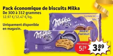 Offre: Pack économique de biscuits Milka