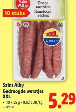 Aanbieding: Saint Alby Gedroogde worstjes XXL