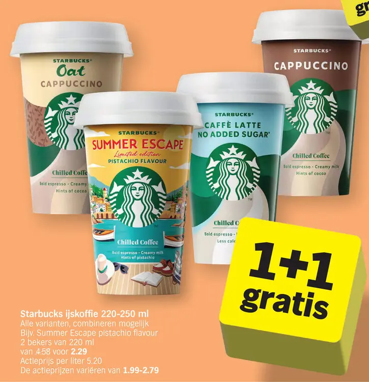 Promotie: Starbucks ijskoffie
