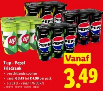 Promotie: 7 up - Pepsi Frisdrank