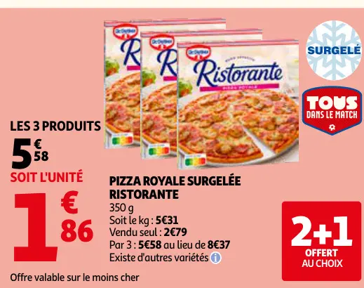Promotie: Pizza royale surgelée