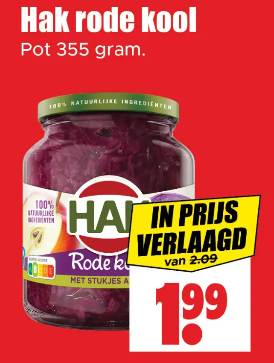 Aanbieding: Hak rode kool