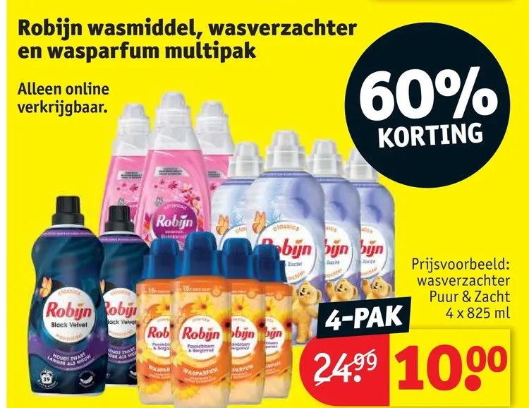 Aanbieding: Wasmiddel, wasverzachter en wasparfum multipak