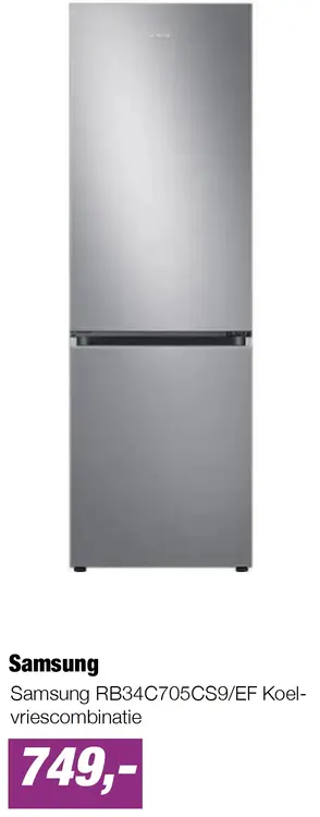 Aanbieding: Samsung RB34C705CS9/EF Koel-vriescombinatie